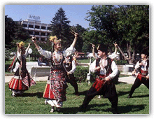 Typical Bulgarian folk dance
